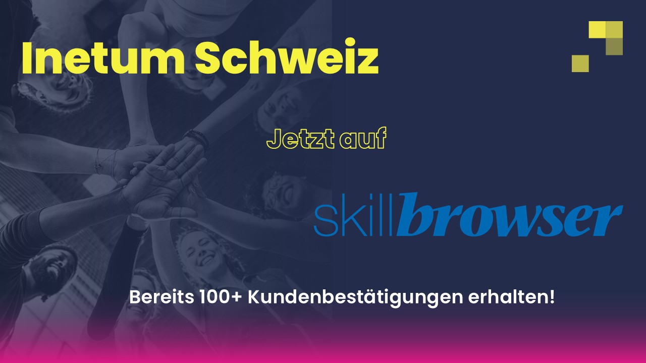 Inetum Schweiz AG is now visible on Skillbrowser with 147 verified customer confirmations! 👏